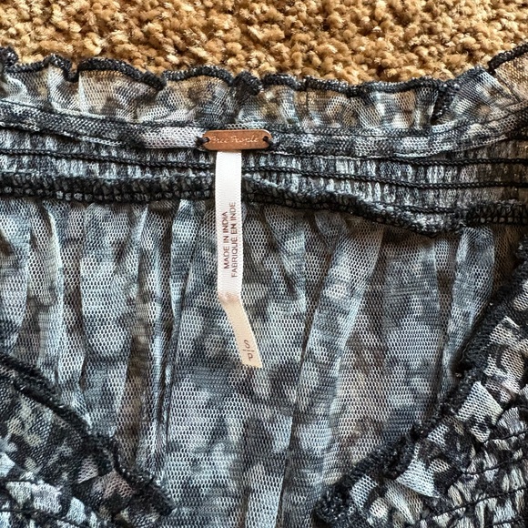 Free People Beatrice Top In Black Combo - S - Picture 5 of 6